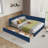 Modern Queen Size Storage Upholstered Tufted Bed Frame,sofa Bed Frame With Comfortable Backrest And Armrests-295574415