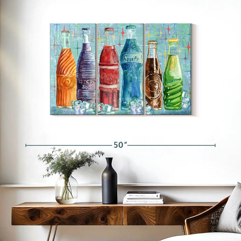 Yarlin Soda Bottles, 24" H x 38" W