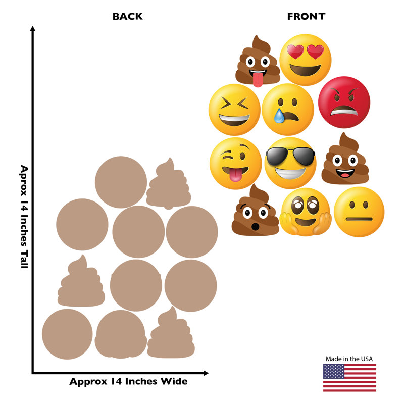 Accroche en carton emoji heads