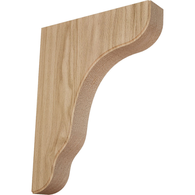 Support en bois Plymouth, Chêne rouge, H 11 po x l 1,75 po x P 8,5 po