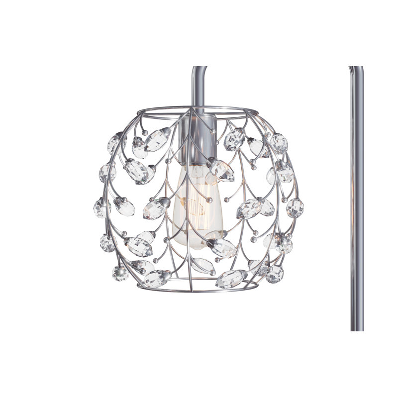 Lampe sur pied arquée 62 po Edita, Nickel poli