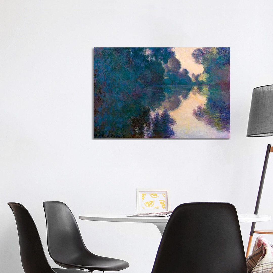 Morning On The Seine Near Giverny by Claude Monet - Wrapped Canvas Gallery-Wrapped Canvas Giclée