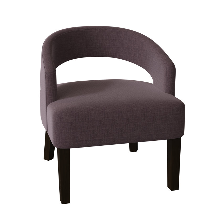 Fauteuil demi-tonneau Carly, Prune Marlow, Marron foncé