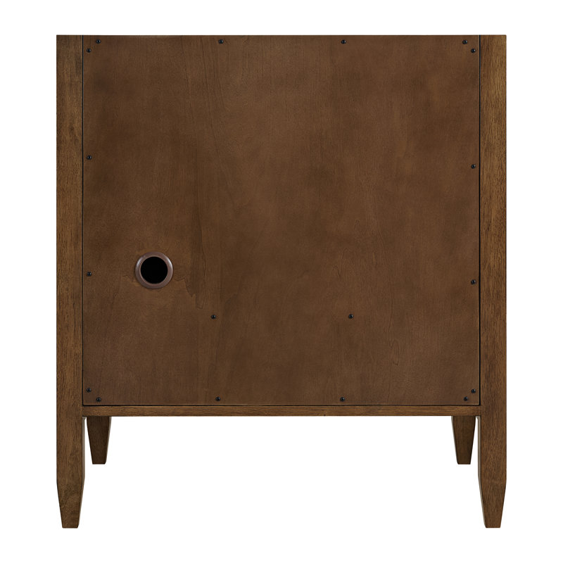 Myrrin 30" W Single Vanity, Victorian Silver Silestone, Mid-Century Walnut, 8" Widespread