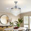 Ventilateur de plafond 42 po à 3 pales en cristal DEL avec télécommande et ensemble d'éclairage inclus Giuseppino 42 po