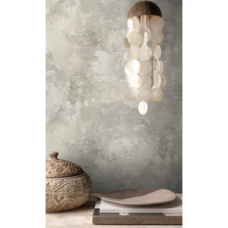 Papier peint texturé effet vieux béton, Beige
