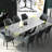 Entwisle Modern Rectangular White Sintered Stone Tabletop Dining Table-1436504618