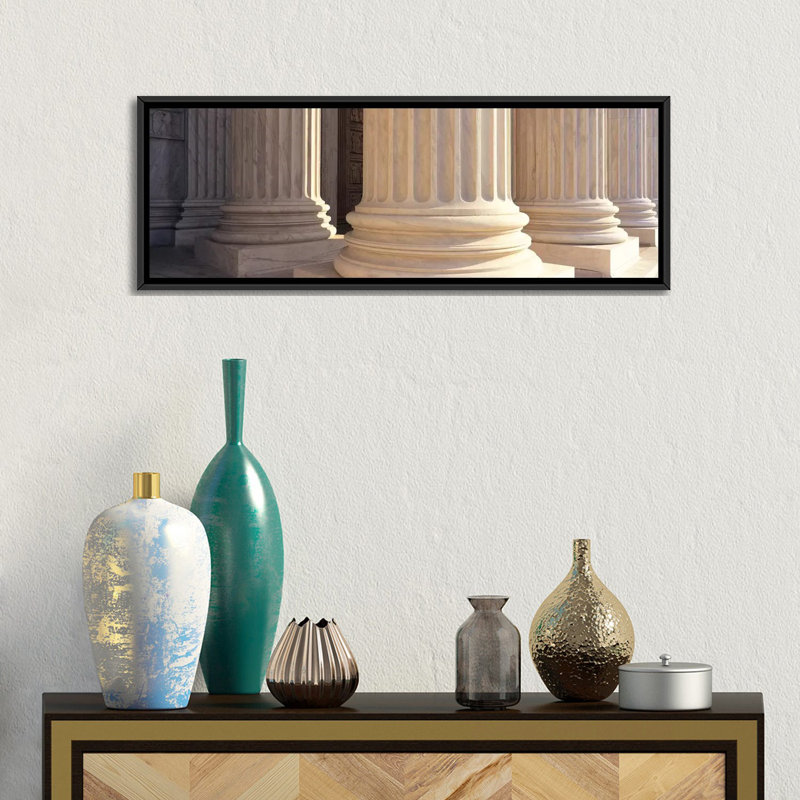 Wrapped Canvas Panoramic Print, 12" H x 36" W x 1.5" D, Black Framed