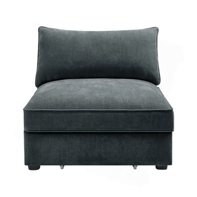 Canapé sans accoudoirs en velours gris