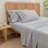 BESTOUCH Flat Sheet 100% Washed Cotton Linen Feel Lightweight-115234736-115234737