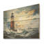 Phare sur mer orageuse II - Phares sur bois-1677670243