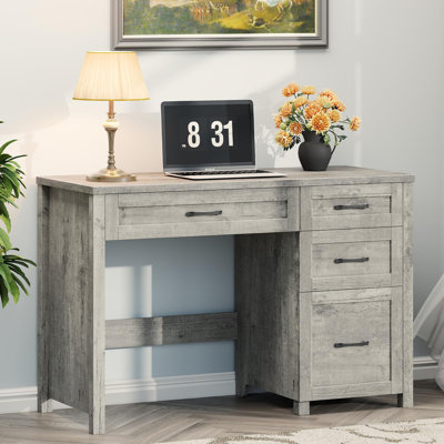 Farmhouse 47" Executive Desk With 4 Drawers