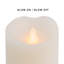 Realistic LED Flame Technology Candle Pillar with Blow Out Feature, 3x6 Inch, White