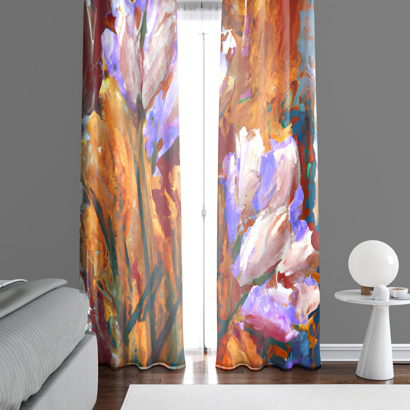 Paire de rideaux semi-transparents en polyester Alanie, L 20 po x L 61 po