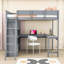  Lit mezzanine double avec bureau et tablettes Julena-1079009739