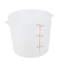 Contenant alimentaire de 6 pintes pour restaurant, 1 contenant translucide - couvercles vendus séparément, marqueurs de volume rouges, boîte à vaisselle, poignées latérales, pour ranger les aliments-326354628
