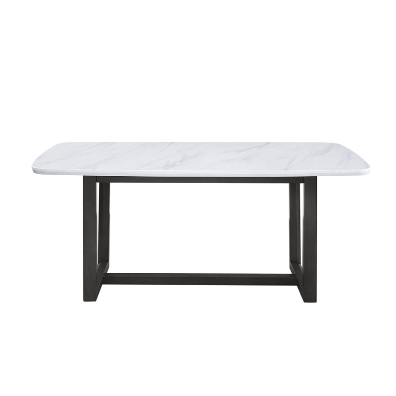 Table de salle à manger avec plateau en marbre Madan