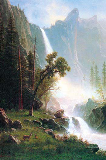 Yosemite falls-impression d’art graphique non encadrée, H 66 po x l 44 po