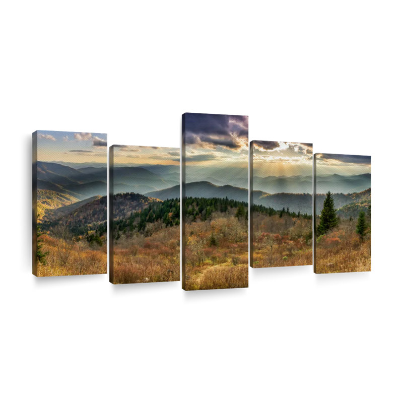 Reproduction d'art sur toile, parc national des Great Smoky Mountains, H 40 po x l 80 po x P 1,25 po