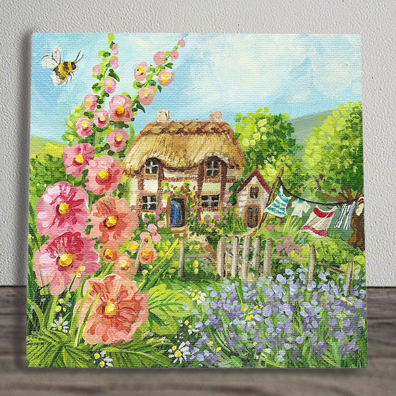 JUDITH YATES Farmhouse Plants & Flowers Wall Decor on Ceramic