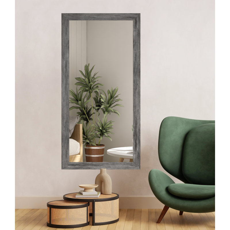 Engineered Wood Flat Wall Mirror, 33" x 76"