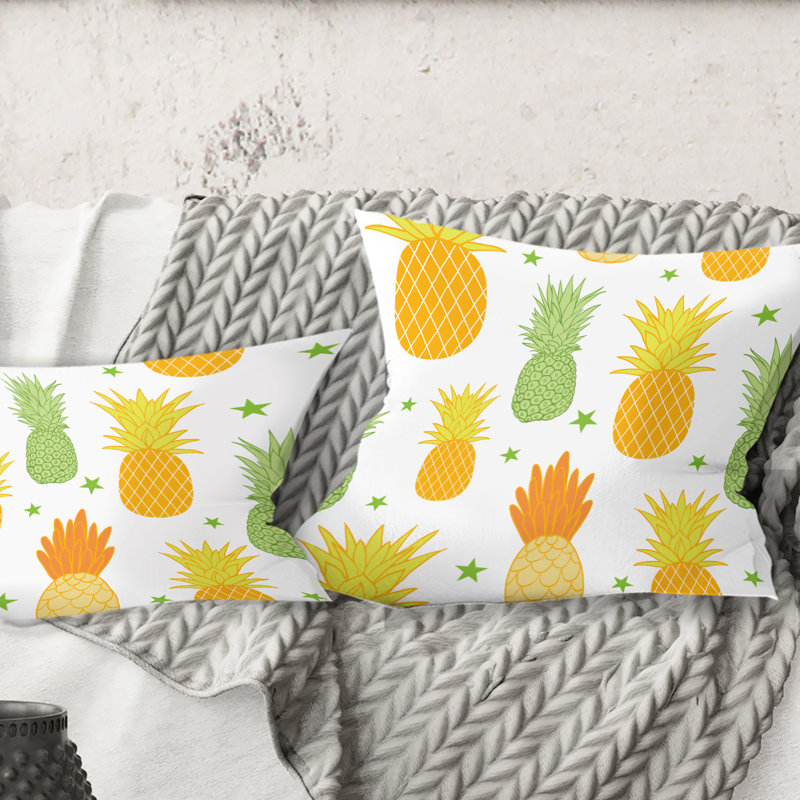 Coussin Pineapple Summer Bliss II - Mid-Century, 18 po x 18 po