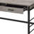 Light Weathered Oak & Black Finish Writing Desk W/Usb