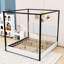 Lit plateforme à baldaquin Upholstery-216019922-216019923