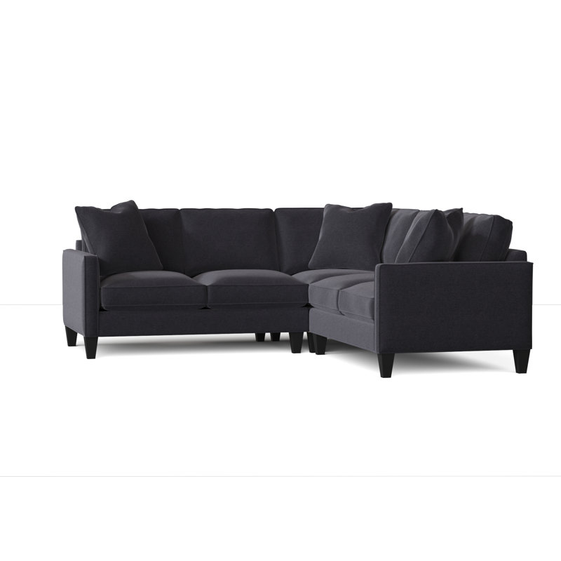 Calvin Upholstered L-Shaped Sectional Symmetrical, Judson Denim, Akiko Bone