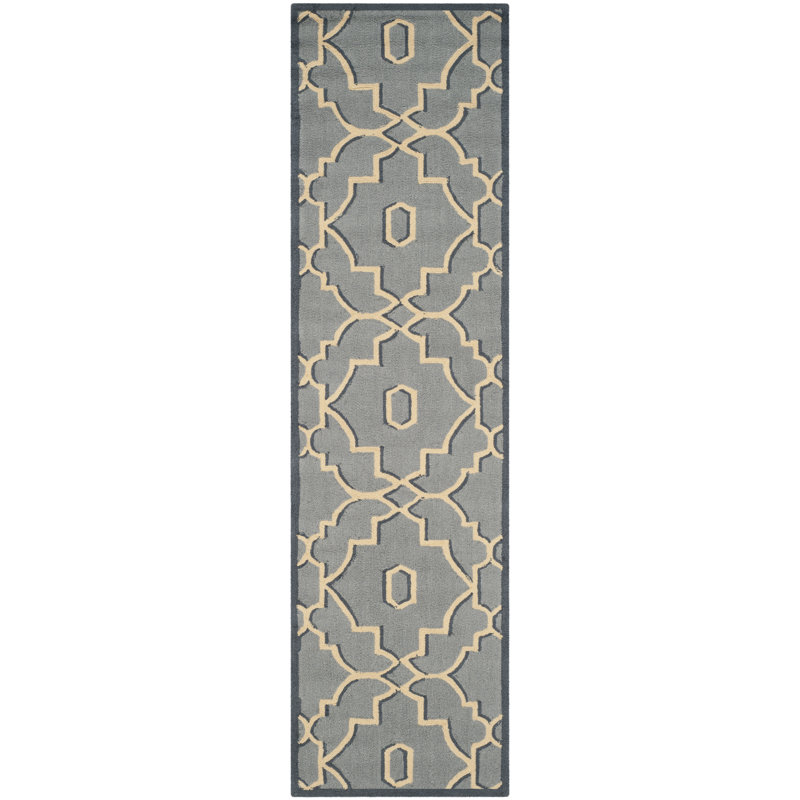 Four Seasons Hand Hooked Performance Geometric Rug, Runner 2'3" x 8'