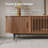 Mid-Century Modern Tambour Door TV Stand With LED Lights, Fully Assembled-534965808-534965810