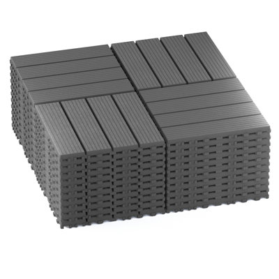 84 pièces de carrelage extérieur en plastique pour jardin, patio, garage et balcon