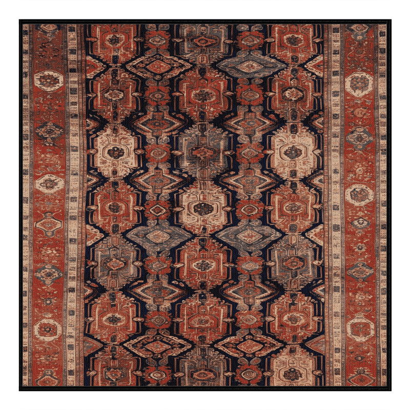 Tapis brun lavable à la machine, Carré 3 pi