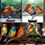 Figurine d'oiseau en acrylique sur une branche