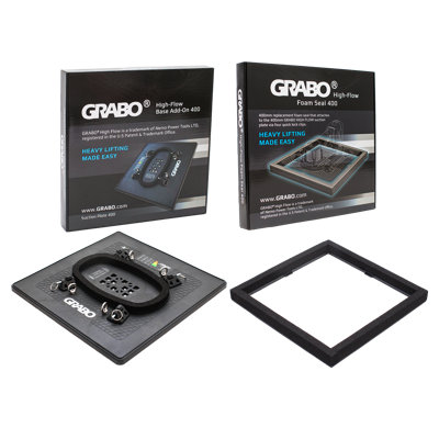 GRABO HighFlow Suction Plate 400 and Foam Seal Kit for Vacuum Lifter, 16 x 16 in, 242 lb Capacity