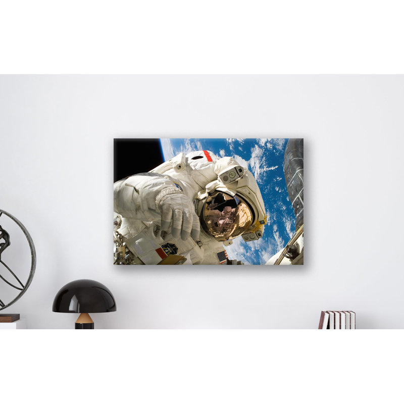 Astronaute, reproduction flottante - Art mural de science-fiction fantaisie fait à la main - affiche sur toile astronaute de l'espace - œuvre de l'univers galaxie - décor de rêve cosmique - Illustration futuriste - impression de décoration murale moderne
