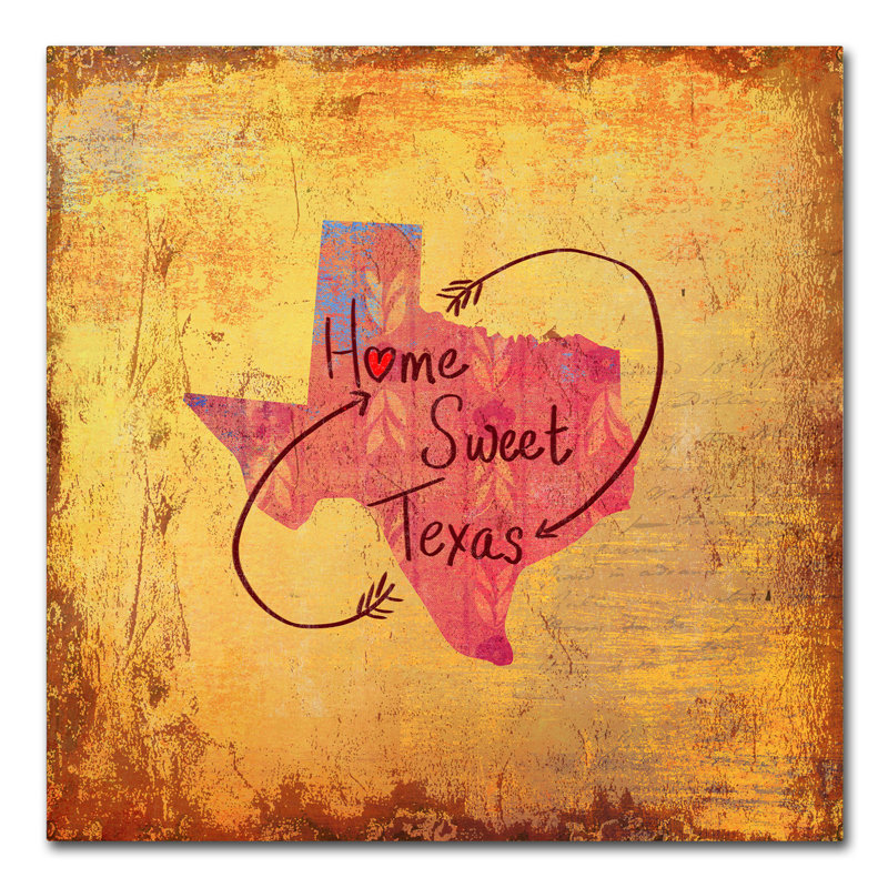 « doux texas », reproduction d’impression sur toile tendue, art licensing studio pi, H 18 po x l 18 po