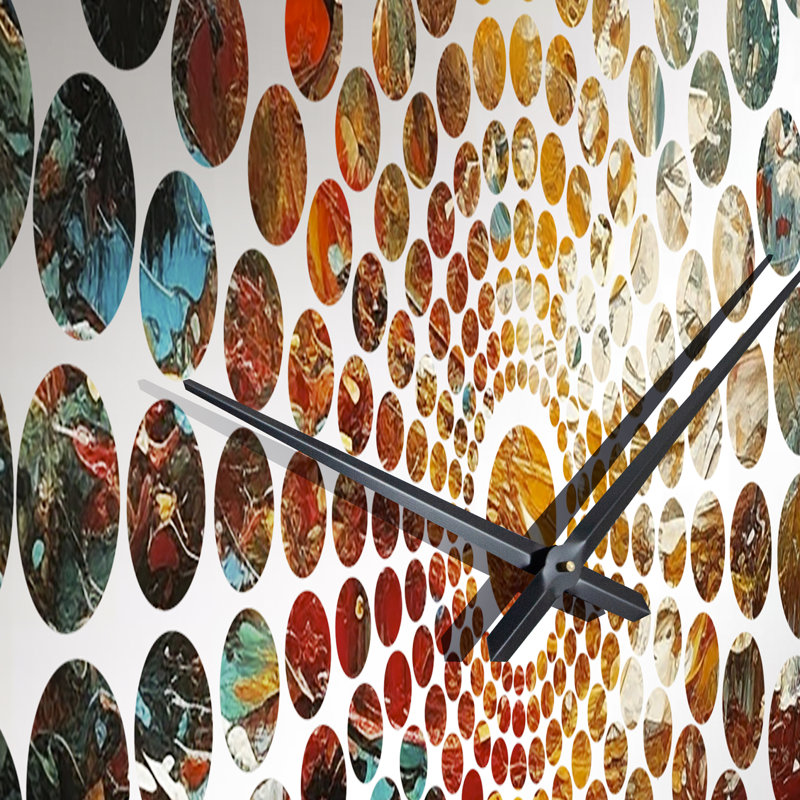 Nickole - Horloge murale peinture abstraite, Petit