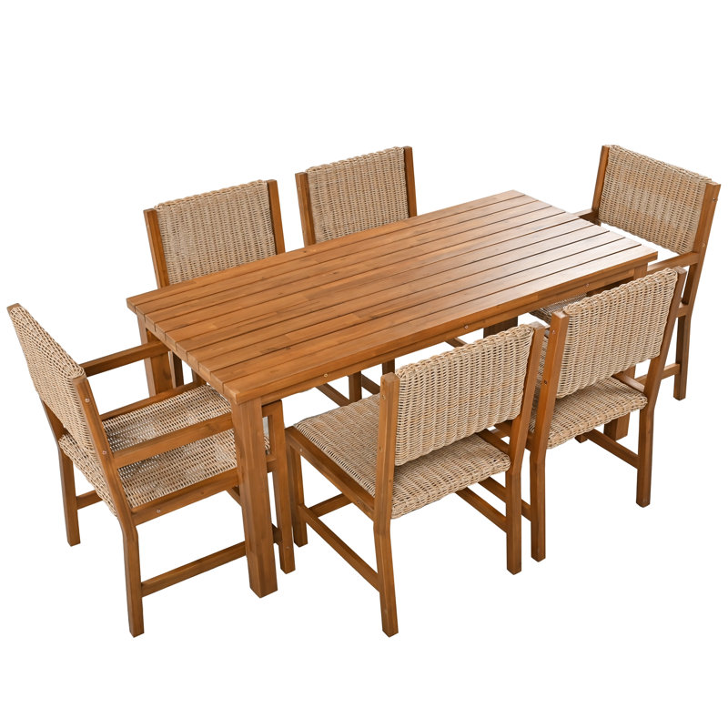 Waterford 6 - Person Garden Lounge Set with Cushions, Beige, Brown