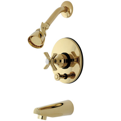 Robinet de baignoire et douche à pression équilibrée à poignée simple Kingston Brass