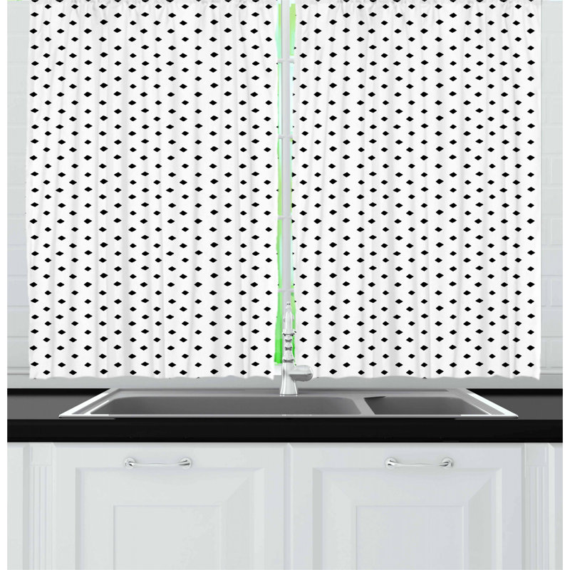 Geometric Tailored Kitchen Curtain