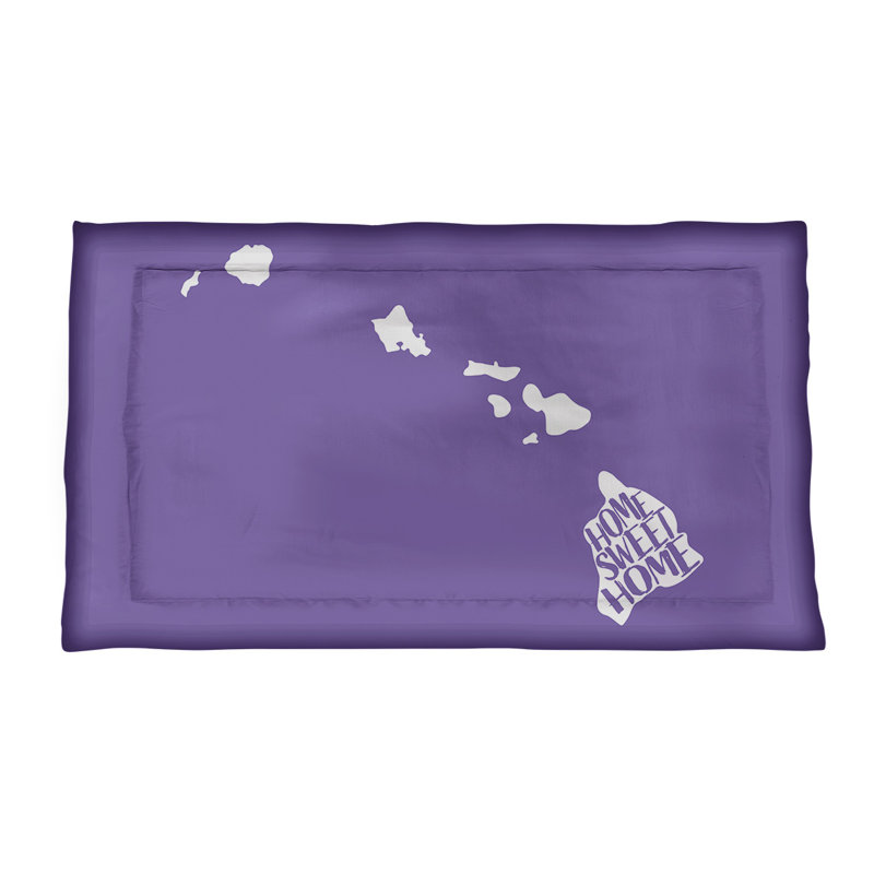Hawaii Polyester Sham Set, King, Microfiber, Purple