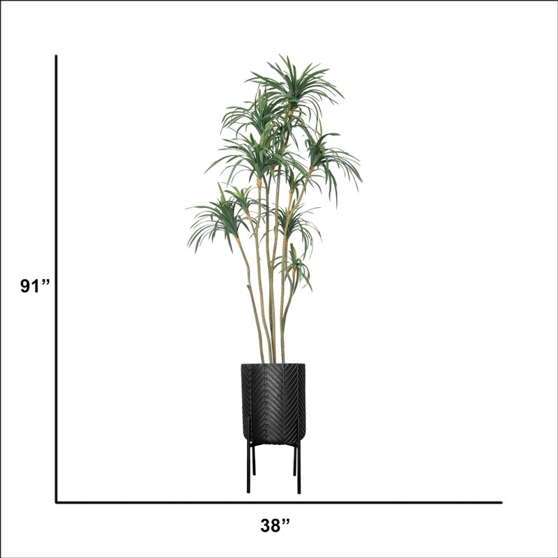 91'' Faux Dragon Tree Tree in Pot