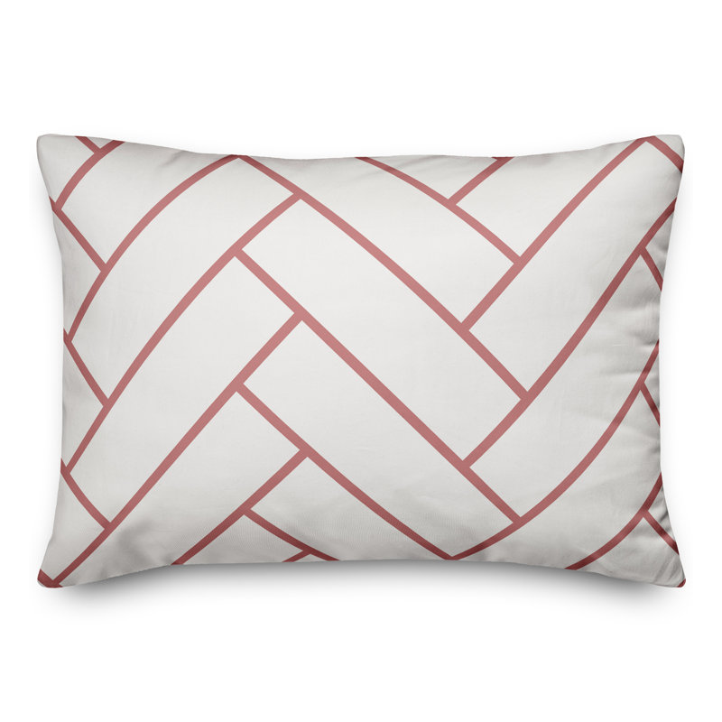 Abstract Outdoor Throw Pillow, Pink