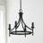 4 - Light Matte Black Candle Style Pendant