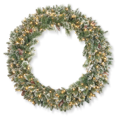 Faux Lighted Pinecone 48'' Wreath