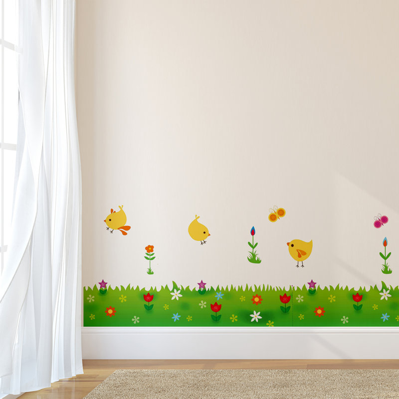Little Chick Grass Kids Wall Sticker