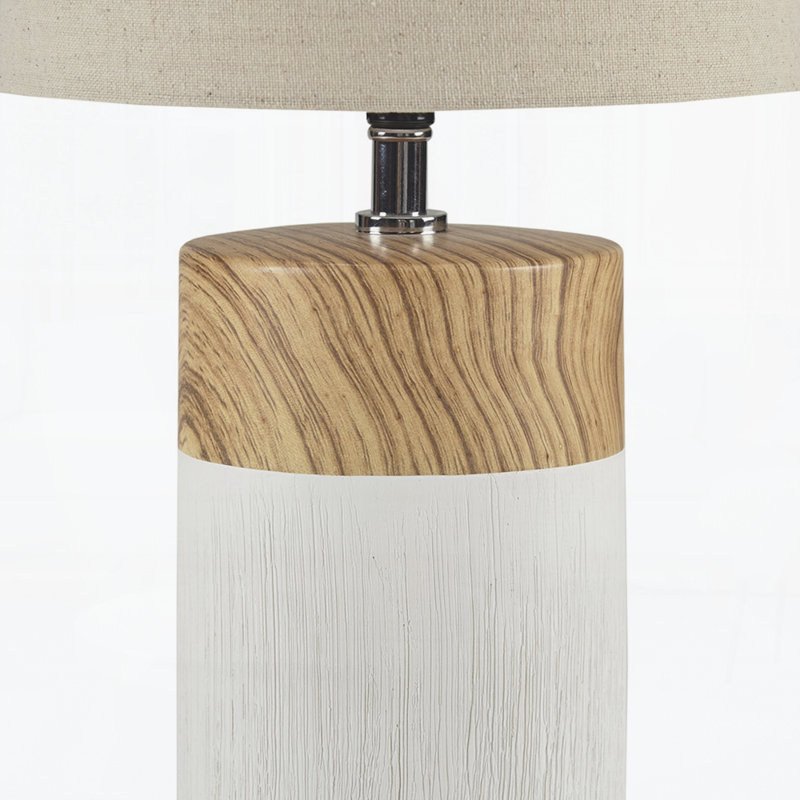 Textured Ceramic Table Lamp, White
