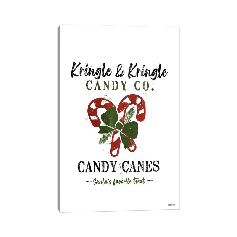 «Kris Candy Co.» par House Fenway - reproduction imprimée, H 12 po x l 8 po x P 0,75 po, Toile tendue, Pas de tapis