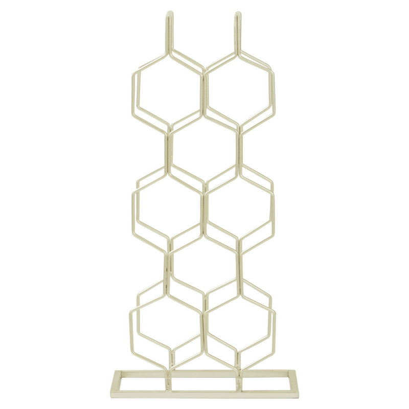 GrangeoverSands Tabletop Wine Bottle Rack in Golden